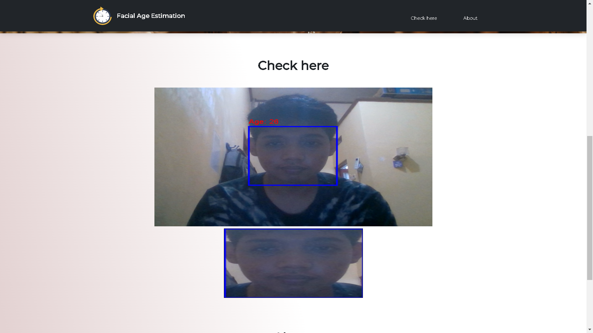 Facial Age Estimation Website